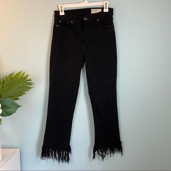 Pistola Black Ten Boi Fringe Hem Jeans - Picture 8 of 9